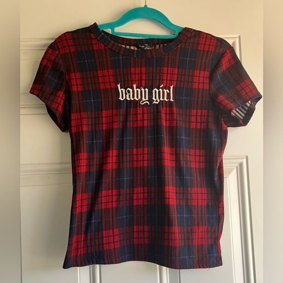 Rue21 Baby Girl Plaid Tee - Picture 1 of 1
